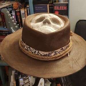 Brown Skull Design Hat